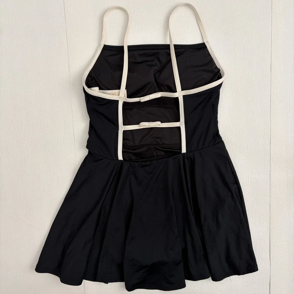 Kate Spade Swim Dress Bow Back One Piece Size M Black